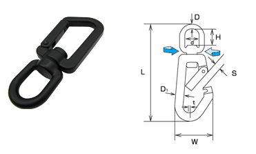 Swivel Eye Boat Snap Hook