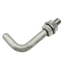 L Hook Bolt w/Flat Washer & Nuts