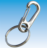 Mini Snap Spring Clip Hook w/Split Ring