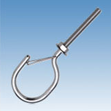 Hook Bolt for Net w/Safety Latch, Threaded Washer & Nut