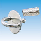 Pad Eye Round Plate w/Stud & Zinc Anchor Plug