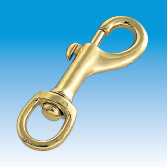 Swivel Eye Bolt Snap, Brass Plated