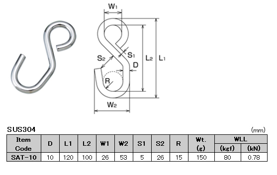 S Hooks, RIGGING HARDWARE